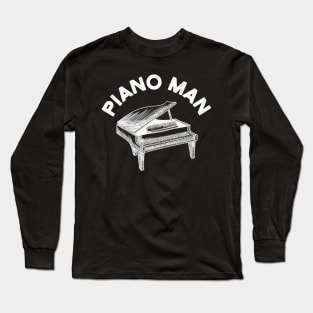 Baby Grand Piano Man Teacher Student Pianist Gifts Long Sleeve T-Shirt